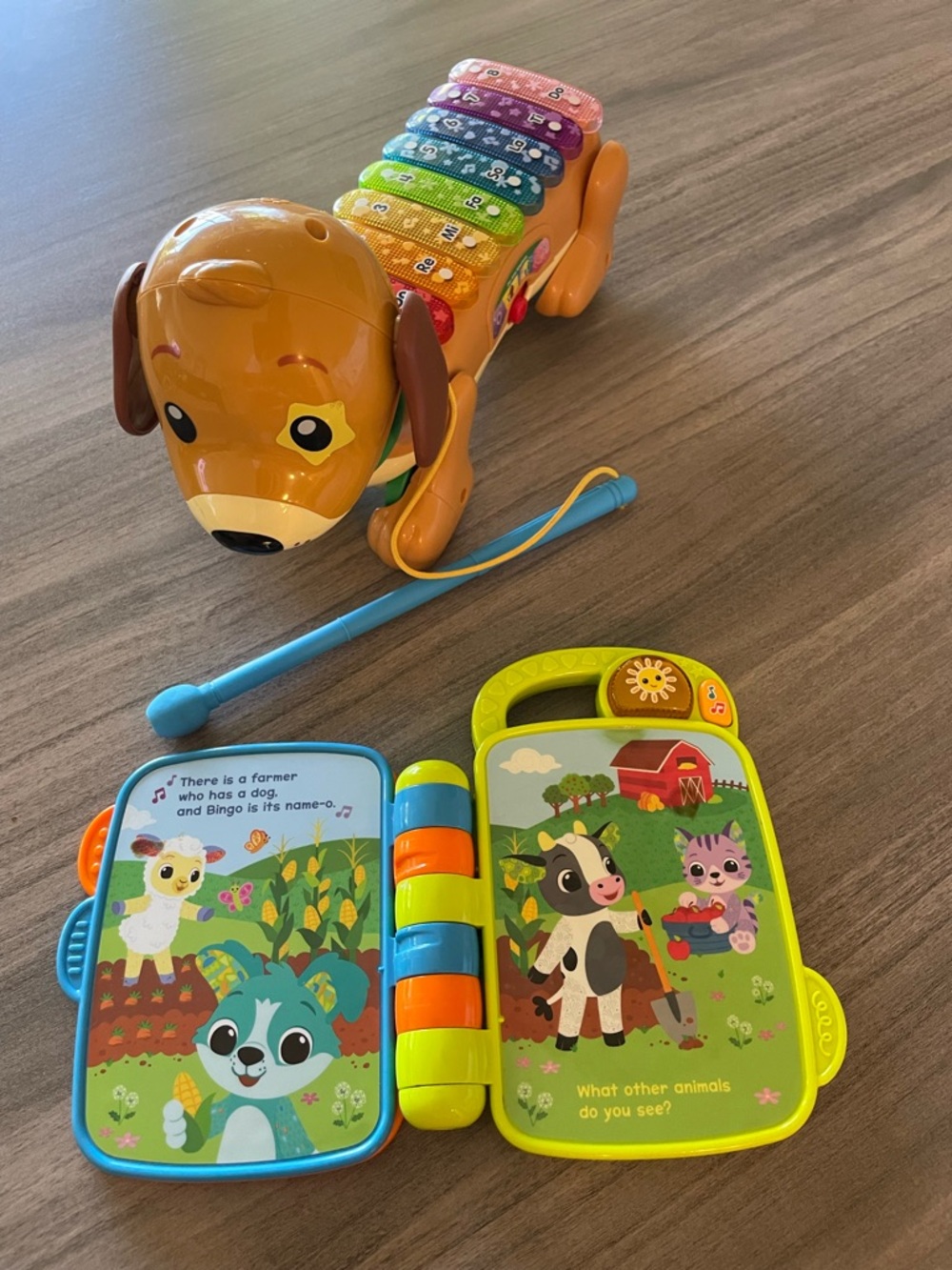 VTech Musical Dog Xylophone + Interactive Baby Book Bundle Learning Toys